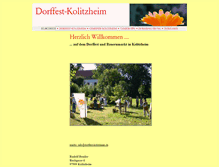 Tablet Screenshot of dorffest-kolitzheim.de